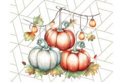 Fall Dinosaur PNG Clipart with Autumn Elements, Cute Dino Product Image 4