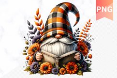 Halloween Gnome Books Sublimation - Halloween Clipart PNG Product Image 1