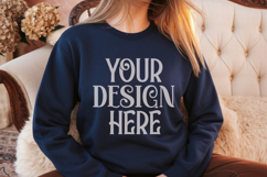 Navy Gildan 18000 Sweatshirt Mockups ,18000 Mockups Product Image 1