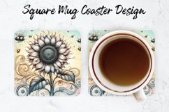 Sunflowers Mug coaster | Coaster | Sublimation Design Product Image 1