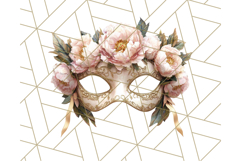 Vintage Garden Masquerade Floral Eye Mask PNG Clipart Product Image 4