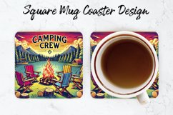 Camping Crew Mug coaster | Coaster | Sublimation Design Product Image 1