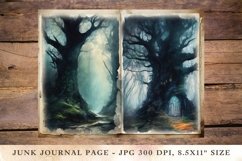 Printable Junk Journal Pages dark forest 5 Product Image 1