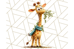 Cute Safari Animal Clipart with Jungle Accessories Png Product Image 4