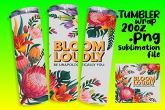 ELEGANT 20oz Tumbler Design for Any Occasion , Flower Quote Product Image 1