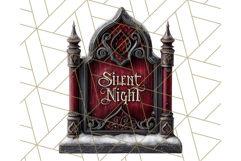 Gothic Christmas Clipart Dark Holiday PNG, Dark Christmas Product Image 4