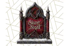 Gothic Christmas Clipart Dark Holiday PNG, Dark Christmas Product Image 4