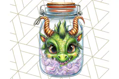 Halloween Monster Clipart PNG, Monsters in Jars, Spooky Png Product Image 4