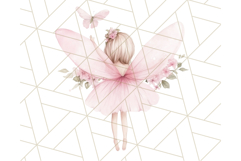 Pastel Pink Fairy Garden Clipart, Enchanted Cottagecore Png Product Image 4