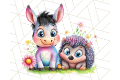Cute Animal Friends Clipart PNG, Bright Spring Animal Duos Product Image 4