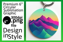Sublimation Round Design with Colorful Gradient Product Image 1