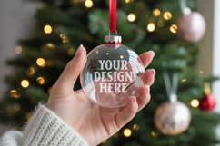 Acrylic Christmas Ornament Mockup , christmas ornament mocku Product Image 1