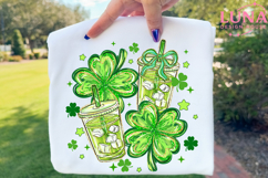 Lucky and Caffeinated png, St Patricks Day Png, Lucky Png Product Image 2