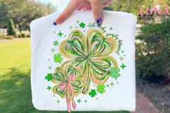 Not Lucky Simply Blessed png, Retro Coquette St Patrick's Product Image 2