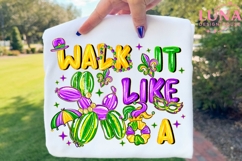 Walk It Like A Mardi Gras Png, Mardi Gras Balloon Dog Png Product Image 1