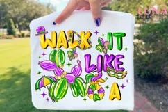 Walk It Like A Mardi Gras Png, Mardi Gras Balloon Dog Png Product Image 1
