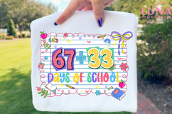 100 Days Of School Coquette PNG, 67 33 Days Of School Png Product Image 3