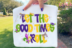 Let The Good Times Roll png, Mardi Gras Bow Fleur De Lis Png Product Image 4