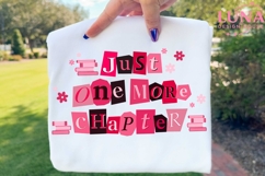 Just One More Chapter Png, Book Lover Png, Book Quote Png Product Image 4