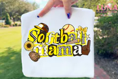 Softball Mama png, Distressed Game Day png, Softball Png Product Image 4