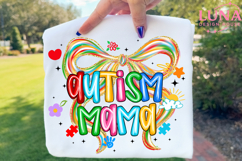 Autism Mama Png, Autism Awareness Png, Coquette Autism Png Product Image 1