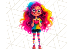 Teen Girl Clipart PNG, Fun Character Illustration Product Image 4