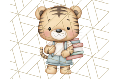 Cute Back to School Animals PNG Clipart with Books &amp; Bags Product Image 4