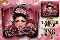 WHIMSICAL SUBLIMATION 20oz TUMBLER WRAP, Love Girl Product Image 1
