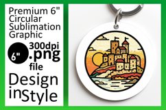 Sublimation Circle - Scenic Landscape Ornament Product Image 1