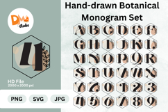 Hand-drawn Botanical Monogram Set Product Image 1