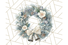 Christmas Wreath Clipart, Holiday Greenery PNG Illustrations Product Image 4