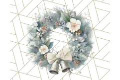 Christmas Wreath Clipart, Holiday Greenery PNG Illustrations Product Image 4