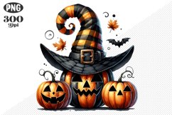 Halloween Pumpkin Sublimation - Clipart PNG Design Product Image 1