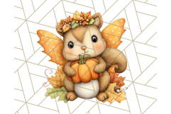 Fall Fairy Animal Clipart PNG, Woodland Creatures With Wings Product Image 4