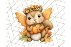 Fall Fairy Animal Clipart PNG, Woodland Creatures With Wings Product Image 4