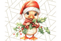 Vintage Christmas Clipart PNG, Cute Animals Holiday Elements Product Image 4