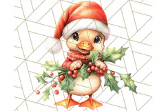 Vintage Christmas Clipart PNG, Cute Animals Holiday Elements Product Image 4