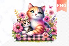 Cat Sublimation - Mother&#039;s Day Cat Clipart Product Image 1