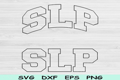 SLP Svg Dxf Cut Files, SLP Png, Speech Language Pathologist Product Image 1