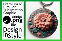 Gorgeous Circle Design for Sublimation , 3D Flower Product Image 1