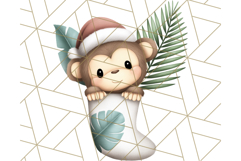 Safari Christmas PNG Clipart, Cute Jungle Animal Art Product Image 4