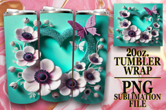 PRESENT OF LIGHT 20oz TUMBLER WRAP, 3D Heart Product Image 1