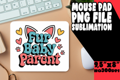 Cozy Mouse Pad Sublimation Magic, Cat Quote Product Image 1