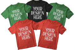 Christmas Family Matching Group T-Shirt Mockups | Holiday Fl Product Image 1