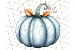 Fall Pumpkin Clipart PNG, Autumn Pumpkins, Jewel Tones Png Product Image 4