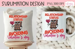Anti Valentine's day PNG sublimation, Sarcastic valentines Product Image 4