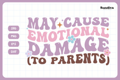 Funny Toddler T-shirt Quotes SVG | Emotional Damage Product Image 3
