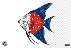 4th of July Undersea Life Clipart Product Image 1