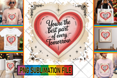 Cheerful PNG TSHIRT Designs, Heart Quote Product Image 1