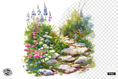 Wildflowers Pathway Clipart Product Image 1